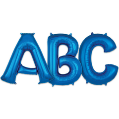 Large Letters - Blue Foil Mylar Balloons