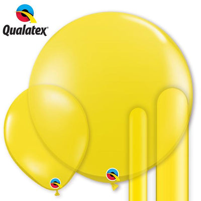 Qualatex Citrine Yellow Latex Balloon Options