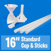 PremiumConwin 16 inch STANDARD BALLOON CUPS & STICKS (100PK) Cups & Sticks