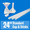 PremiumConwin 24 inch STANDARD BALLOON CUPS & STICKS (100PK) Cups & Sticks