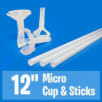 PremiumConwin 12 inch MICRO BALLOON CUPS & STICKS (100PK) Cups & Sticks