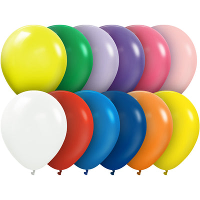 Kalisan 12 inch KALISAN STANDARD ASSORTED Latex Balloons 11223111-KL