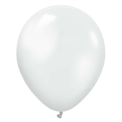 Kalisan 18 inch KALISAN METALLIC PEARL WHITE Latex Balloons 11870010-KL