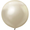 Kalisan 24 inch KALISAN MIRROR WHITE GOLD Latex Balloons 12450116-KL