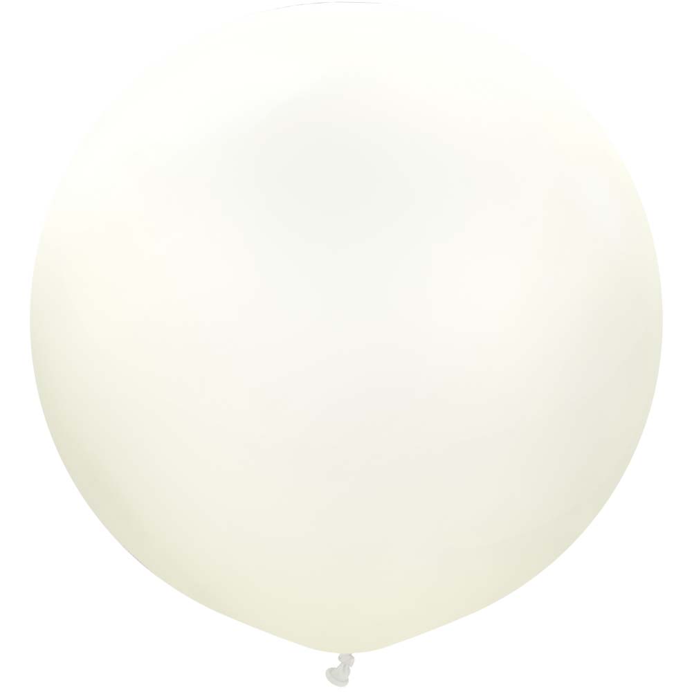 Kalisan 24 inch KALISAN RETRO WHITE Latex Balloons 12480186-KL