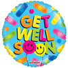 18 inch GET WELL BALLOON SMILIES GELLIBEAN