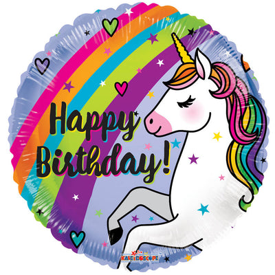 18 inch HAPPY BIRTHDAY UNICORN & RAINBOW