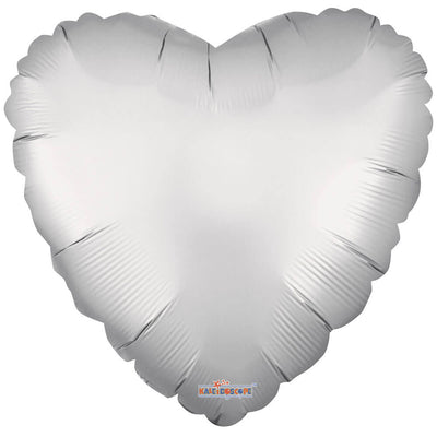 18 inch HEART - MATTE SILVER