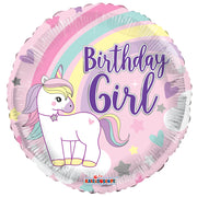 18 inch BIRTHDAY GIRL UNICORN