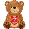 36 inch HUGS & KISSES BEAR SHAPE