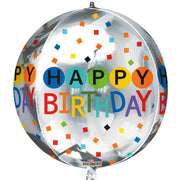 22 inch BIRTHDAY CONFETTI SPHERE