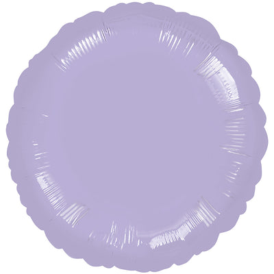 Anagram 18 inch CIRCLE - METALLIC PEARL PASTEL LILAC Foil Balloon 20571-02-A-U