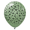 Kalisan 12 inch KALISAN SAFARI LEOPARD - EUCALYPTUS W/ BLACK INK Latex Balloons