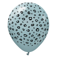 Kalisan 12 inch KALISAN SAFARI LEOPARD - STORM W/ BLACK INK Latex Balloons