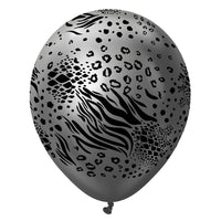 Kalisan 12 inch KALISAN SAFARI MUTANT - MIRROR SPACE GREY W/ BLACK INK Latex Balloons