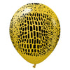 Kalisan 12 inch KALISAN SAFARI CROCODILE - MUSTARD W/ BLACK INK Latex Balloons