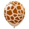 Kalisan 12 inch KALISAN SAFARI GIRAFFE - DESERT SAND W/ CARAMEL INK Latex Balloons