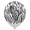 Kalisan 12 inch KALISAN SAFARI TIGER - SMOKE W/ BLACK INK Latex Balloons