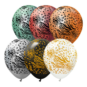 Kalisan 12 inch KALISAN SAFARI MUTANT - ASSORTMENT (6 PK) Latex Balloons 21258875-KL