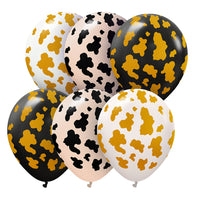 Kalisan 12 inch KALISAN SAFARI COW - ASSORTMENT (6 PK) Latex Balloons 21258885-KL