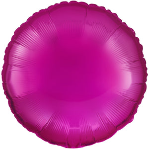 Anagram 18 inch CIRCLE - METALLIC FUCHSIA Foil Balloon 21566-02-A-U