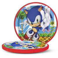 Unique 9 inch SONIC THE HEDGEHOG ROUND DINNER PLATES (8 PK) Plates 21810-UN