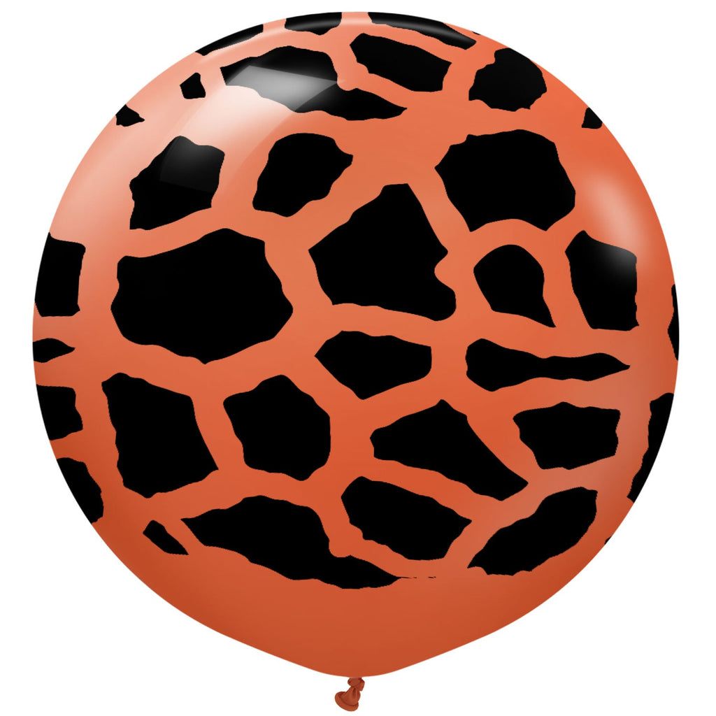 Kalisan 24 inch KALISAN SAFARI GIRAFFE - RUST ORANGE W/ BLACK INK Latex Balloons 22455387-KL