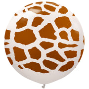 Kalisan 24 inch KALISAN SAFARI GIRAFFE - WHITE SAND W/ CARAMEL INK Latex Balloons 22456757-KL