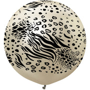 Kalisan 24 inch KALISAN SAFARI MUTANT - WHITE GOLD W/ BLACK INK Latex Balloons 22457517-KL