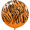 Kalisan 24 inch KALISAN SAFARI TIGER - ORANGE W/ BLACK INK Latex Balloons 22458687-KL