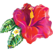 Betallic 30 inch TROPICAL FLOWER - RED Plastic Balloon 25353P-B-P