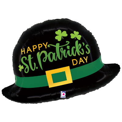 Betallic 26 inch HAPPY SAINT PATRICK'S DAY LEPRECHAUN HAT Foil Balloon 25428P-B-P