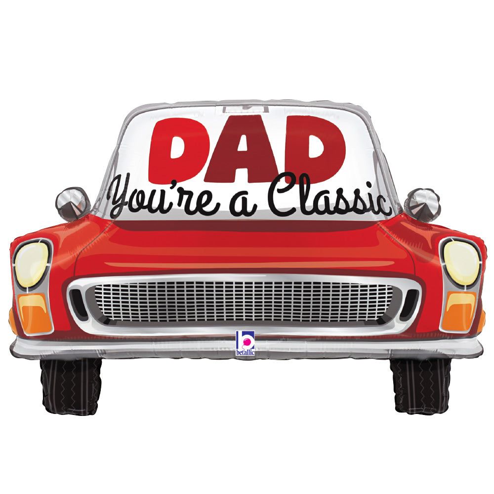 Betallic 30 inch CLASSIC DAD CAR Foil Balloon 25443P-B-P