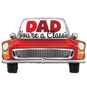 Betallic 30 inch CLASSIC DAD CAR Foil Balloon 25443P-B-P