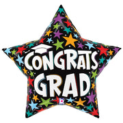 Betallic 28 inch BRILLIANT CONGRATS GRAD STAR Foil Balloon 25449P-B-P