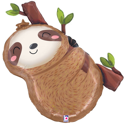 Betallic 28 inch CUTE SLOTH Foil Balloon 25465P-B-P