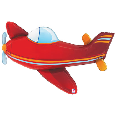 Betallic 37 inch RED AIRPLANE Foil Balloon 25466P-B-P