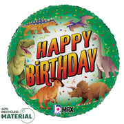 Betallic 18 inch HAPPY BIRTHDAY DINOSAUR Foil Balloon 26471P-B-P