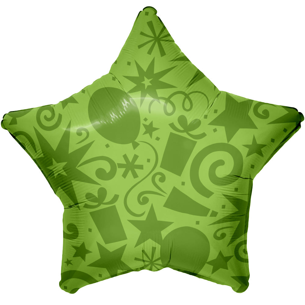 Anagram 22 inch STAR - FESTIVE KIWI Foil Balloon 29671-02-A-U