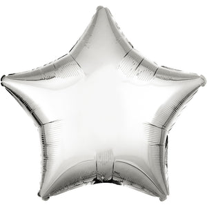 Anagram 19 inch STAR - METALLIC SILVER Foil Balloon 30576-02-A-U