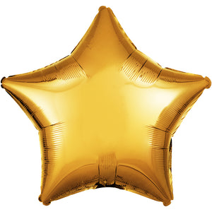 Anagram 19 inch STAR - METALLIC GOLD Foil Balloon 30585-02-A-U