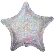 22 inch STAR - HOLOGRAPHIC SILVER