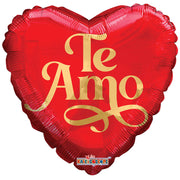 18 inch TE AMO LETTERING HEART