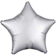 Anagram 19 inch STAR - SATIN LUXE PLATINUM Foil Balloon 36807-02-A-U