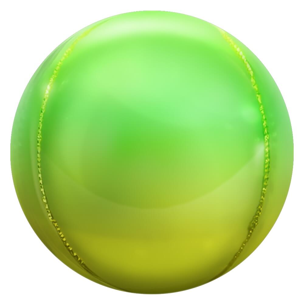 Party Brands 3D SPHERE - METALLIC OMBRE YELLOW & GREEN Foil Balloon 400139-PB-U