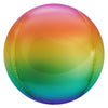 Party Brands 3D SPHERE - METALLIC OMBRE RAINBOW Foil Balloon 400141-PB-U