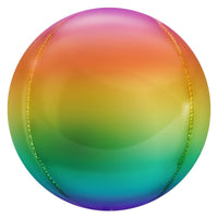 Party Brands 3D SPHERE - METALLIC OMBRE RAINBOW Foil Balloon 400141-PB-U