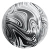 Party Brands 3D SPHERE - SUPERAGATE BLACK & WHITE Plastic Balloon 400143-PB-U