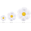 Party Brands FLOWER SHAPE - WHITE AND YELLOW Plastic Balloon