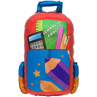 Party Brands 27 inch SCHOOL IS COOL BACKPACK - RED Foil Balloon 400804-PB-U